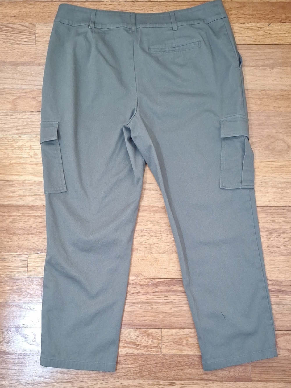 Joan Rivers Cargo Pants Women Olive Cargo Pants 10 Petite 10P M Ankle Pants - Picture 5 of 9